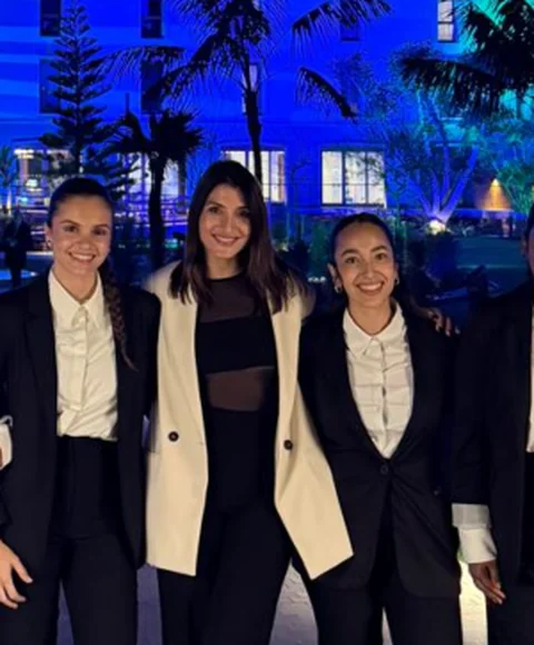 Equipo de Tribuna Events en un evento nocturno en Tenerife.